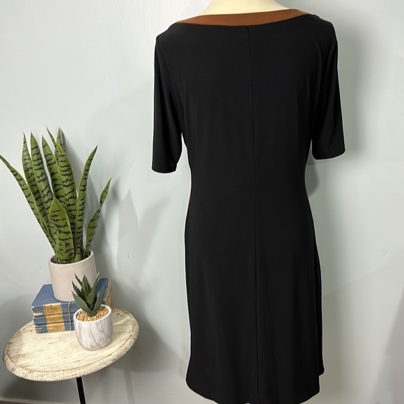 Chaps black and brown pull over dress size large - Picture 6 of 8